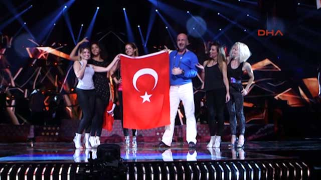 Eurovision'da Türk bayrağı