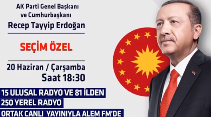 Cumhurbaşkanı Erdoğan, ortak canlı yayınla Alem FM'de!