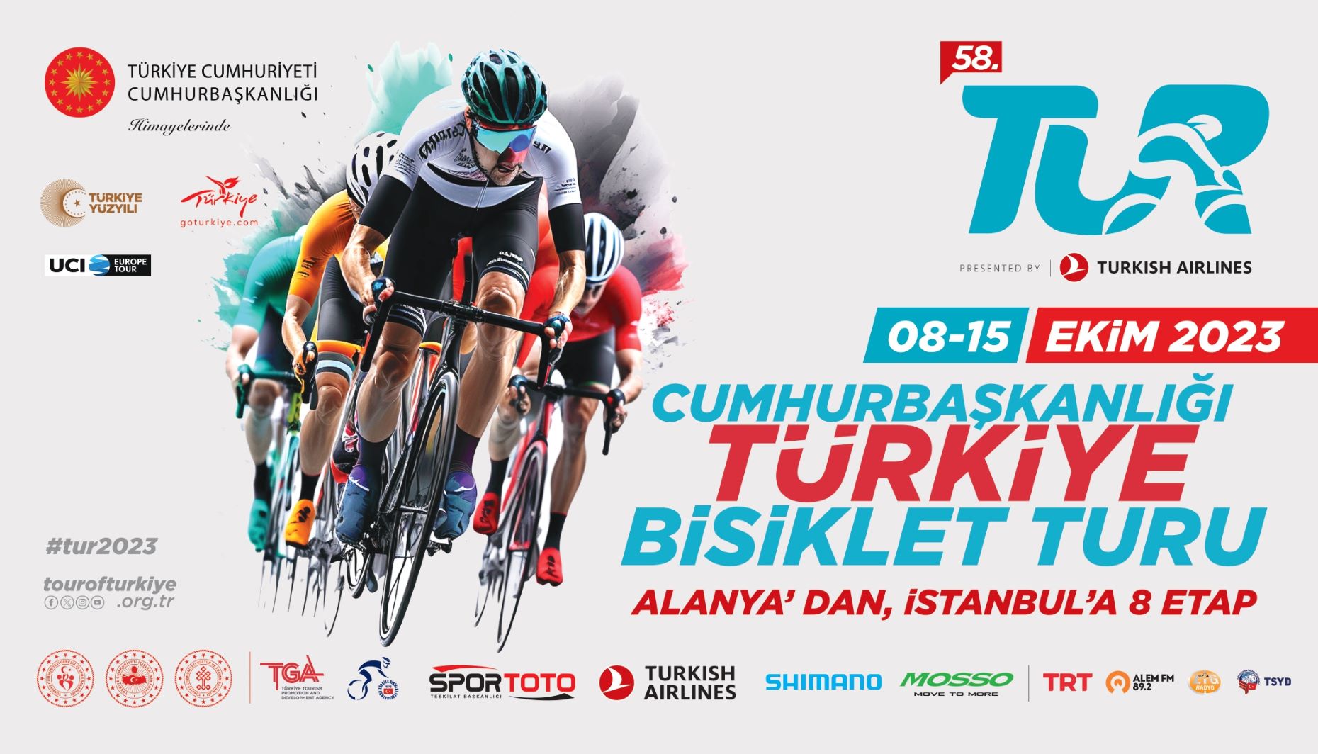 58. Cumhurbaşkanlığı Türkiye Bisiklet Turu'nun Eurosport ve TRT Spor ekranlarından canlı yayın programı belli oldu